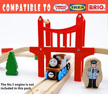 Carica l'immagine nel visualizzatore di Gallery, Tiny Land Pista Treno in Legno, Set Ferrovia Legno (39 PCS)