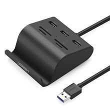 Carica l'immagine nel visualizzatore di Gallery, UGREEN Hub USB 3.0 3 Porte 5Gbps e Card Reader 4 Slot SD TF MS M2 con Nero - Ilgrandebazar