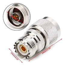 Carica l'immagine nel visualizzatore di Gallery, TengKo Coassiale RF Adattatore N Maschio a Femmina UHF 2 Pack
