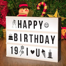 Carica l'immagine nel visualizzatore di Gallery, Adoric Lampada LED Lightbox di Luce bianca con 96 lettere per Natale,Casa,... - Ilgrandebazar