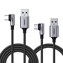 Carica l'immagine nel visualizzatore di Gallery, UGREEN 2 Pezzi 1m 2m Cavo USB C 90 Gradi 3A Supporta Ricarica Rapida QC 3.0... - Ilgrandebazar