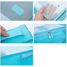 Carica l'immagine nel visualizzatore di Gallery, Organizer per Valigie Cubo di Viaggio, EASEHOME Impermeabile Fiore Blu Scuro