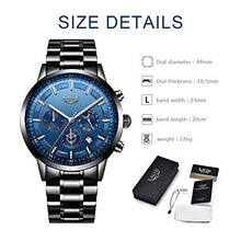 Carica l'immagine nel visualizzatore di Gallery, LIGE Orologio da uomo Moda casual Cronografo multifunzione al quarzo blu... - Ilgrandebazar
