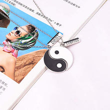 Carica l'immagine nel visualizzatore di Gallery, Ciondolo catena Yin Yang Taichi argento per coppia coppia,2 pezzi collane... - Ilgrandebazar