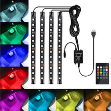 Carica l'immagine nel visualizzatore di Gallery, Favoto Luci LED Interne Auto, 4 Strisce 48 Lampadine Multicolore...