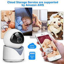 Carica l'immagine nel visualizzatore di Gallery, MYPIN - Telecamera IP per bambini, WiFi, 1080p, interni e interni, con...