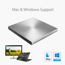 Carica l'immagine nel visualizzatore di Gallery, Asus Masterizzatore Esterno ZenDrive U9M TYPE C, Ultra Slim 8x, Argento - Ilgrandebazar