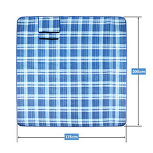 Carica l'immagine nel visualizzatore di Gallery, INTEY Coperta di Picnic Portatile e Impermeabile ed Prevenzione Sabbia Blu
