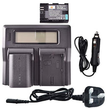 Carica l'immagine nel visualizzatore di Gallery, LP-E6 DSTE - Batteria di ricambio (2 pezzi) e rapida LCD Dual Charger...