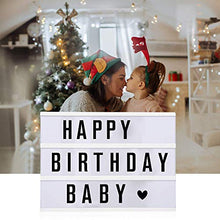 Carica l'immagine nel visualizzatore di Gallery, Adoric Lampada LED Lightbox di Luce bianca con 96 lettere per Natale,Casa,... - Ilgrandebazar
