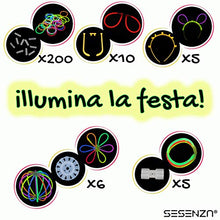 Carica l'immagine nel visualizzatore di Gallery, SESENZA 200 Braccialetti Luminosi più 226 connettori | Starlight... - Ilgrandebazar