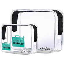 Carica l'immagine nel visualizzatore di Gallery, (2 Pack) ProCase Beauty Case Trasparente da Viaggio TSA Approvato, Quart...
