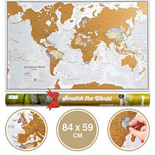 Carica l'immagine nel visualizzatore di Gallery, Mappa del mondo da grattare e idee regalo - Extra large - 84 x 59 cm - Maps...