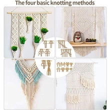 Carica l'immagine nel visualizzatore di Gallery, YIKEF Cotone di Macrame Filato,Fatta a Mano Corda Macramé in 200M-3mm