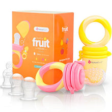 Carica l'immagine nel visualizzatore di Gallery, Ciuccio per Alimenti/Ciuccio Frutta Neonati Peach Pink &amp; Lemonade Yellow - Ilgrandebazar