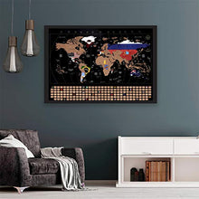 Carica l'immagine nel visualizzatore di Gallery, Anpro Mappa del Mondo da Grattare - 80x58cm Poster con Bandiera... - Ilgrandebazar
