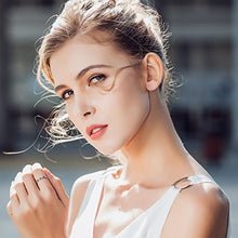 Carica l'immagine nel visualizzatore di Gallery, Anello a forma di cuore in argento Sterling 925 con zirconia cubica nera... - Ilgrandebazar