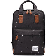 Carica l'immagine nel visualizzatore di Gallery, kaukko, zaino per pc portatile Canvas, la scuola e il viaggio, Nero-h7