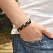 Carica l'immagine nel visualizzatore di Gallery, JFUME Bracciale da Uomo Acciaio Inossidabile Magnet Gioielli Oro Nero - Ilgrandebazar