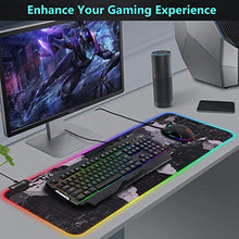 Carica l'immagine nel visualizzatore di Gallery, Hiveseen Tappetino Mouse Gaming, RGB Nero con 14 Effetti...