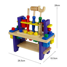 Carica l'immagine nel visualizzatore di Gallery, Nuheby Kit Attrezzi per Bambini 42 PCS Cassetta in Legno da Lavoro...