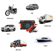 Carica l'immagine nel visualizzatore di Gallery, URAQT Caricabatteria Auto, 12V/24V 8A Multi Protezioni Caricatore Rosso - Ilgrandebazar