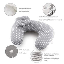 Carica l'immagine nel visualizzatore di Gallery, Cuscino allattamento Neonato da 22inch, Grey--Star - Ilgrandebazar