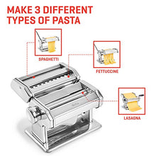 Carica l'immagine nel visualizzatore di Gallery, Uno Casa Macchina per Pasta - Sfogliatrice con Tagliapasta e Stampo per...