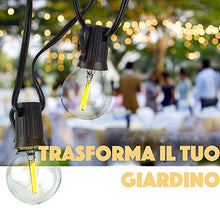 Carica l'immagine nel visualizzatore di Gallery, JP-LED Catena Di Luci LED【 Con 27 Lampadine Led G40 】Luci Da Esterno E Da...