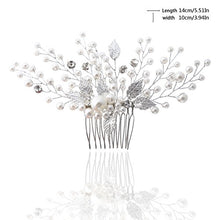Carica l'immagine nel visualizzatore di Gallery, Yean,pettini per capelli da matrimonio con perle e strass, sposa,... - Ilgrandebazar