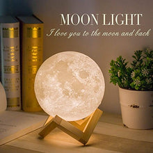 Carica l'immagine nel visualizzatore di Gallery, Lampada Luna 3D Stampata, ALED LIGHT Piena Moon con 3 Colori