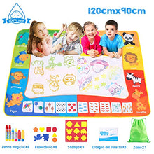 Carica l'immagine nel visualizzatore di Gallery, SPLAKS Acqua Doodle Tappeto, Tappeto Magico Bambini 120 *90cm, con 6 Penne... - Ilgrandebazar