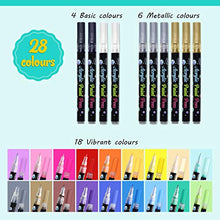 Carica l'immagine nel visualizzatore di Gallery, INMUA Pennarelli Acrilici 28 Colori per Dipingere,...