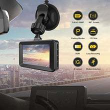Carica l'immagine nel visualizzatore di Gallery, Dash Cam fotocamera anteriore e posteriore per auto, doppio obiettivo con...