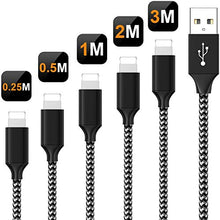 Carica l'immagine nel visualizzatore di Gallery, QGhappy Cavo Phone,[5 Pezzi/0.25M 0.5M 1M 2M 3M] Nylon Phone di...