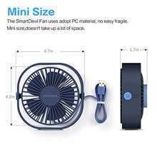 Carica l'immagine nel visualizzatore di Gallery, SmartDevil Ventilatore USB, Mini USB Ventilatore, Silenzioso, Blu