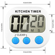 Carica l'immagine nel visualizzatore di Gallery, Senhai Timer da Cucina, conteggio up/Down Grande Display LCD 2 Pack - Ilgrandebazar