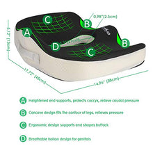 Carica l'immagine nel visualizzatore di Gallery, Carttiya Cuscini per Sedie Ortopedico,Cuscino Coccige Memory Foam, Medium - Ilgrandebazar