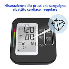 Carica l'immagine nel visualizzatore di Gallery, Misuratore Pressione Sanguigna da Braccio - Lovia Sfigmomanometro Digitale...