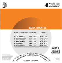 Carica l'immagine nel visualizzatore di Gallery, D'Addario EZ900 Set Corde Acustica EZ Great American, Bronzo - Ilgrandebazar