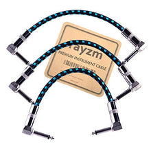 Carica l'immagine nel visualizzatore di Gallery, Rayzm Cavi Patch per Effetti Chitarra/Basso 1/4", ad angolo Maschio. Blu - Ilgrandebazar