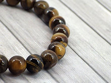 Carica l'immagine nel visualizzatore di Gallery, Bracciale per gli uomini in perle di occhio tigre e perla Turchese... - Ilgrandebazar