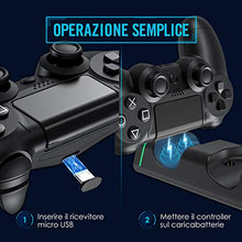 Carica l'immagine nel visualizzatore di Gallery, Caricatore Controller PS4, VicTsing Base di Ricarica Doppio per Joystick Nero