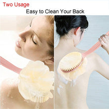 Carica l'immagine nel visualizzatore di Gallery, Spazzola per bagno a manico lungo, 2 in 1 il corpo blu - Ilgrandebazar