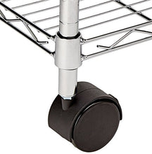 Carica l'immagine nel visualizzatore di Gallery, AmazonBasics - Scaffalatura a 3 ripiani, su rotelle, Cromo - Ilgrandebazar