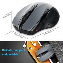Carica l'immagine nel visualizzatore di Gallery, TECKNET PRO Mouse Senza Fili, 2600DPI, Durata delle batterie di 24 Grigio
