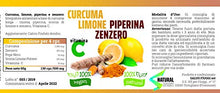 Carica l'immagine nel visualizzatore di Gallery, Curcuma e Piperiana Plus zenzero limone vitamina C- 130 cpr-Antiossidante...