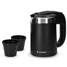 Carica l'immagine nel visualizzatore di Gallery, Navaris Mini Bollitore Acqua da Viaggio 0,5L - Boiler Piccolo Nero - 2019 - Ilgrandebazar