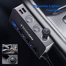 Carica l'immagine nel visualizzatore di Gallery, OOWOLF Accendisigari per Auto 180W 12V/24V, Ricarica Rapida 3.0 USB USB...