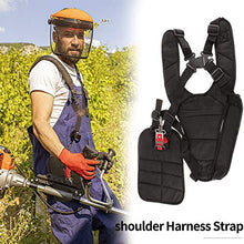 Carica l'immagine nel visualizzatore di Gallery, Cinghia Decespugliatore Nero Comfort Doppio Tracolla decespugliatore Regolabile Accessori per decespugliatori da Giardino